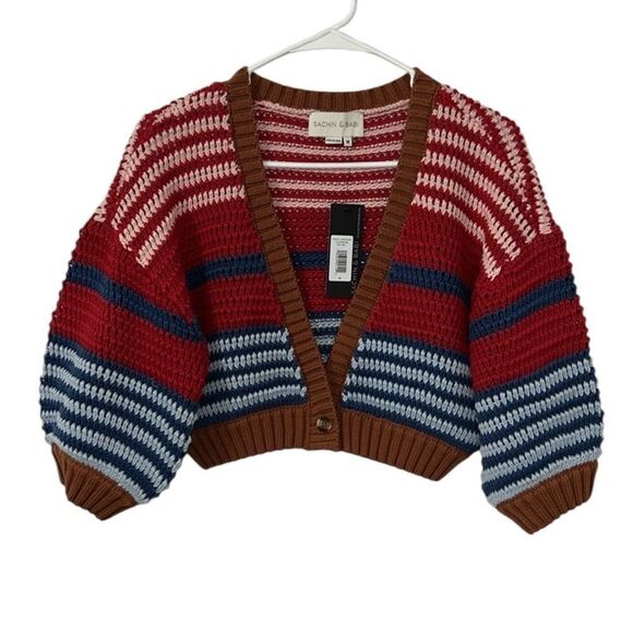 Sachin + Babi Striped Cropped Cotton
Cardigan(Size Medium) - Picture 4 of 7